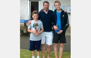 Thomas vainqueur du tournoi jeune de Saint Maurice de Gourdans et Cedric au TCM5
